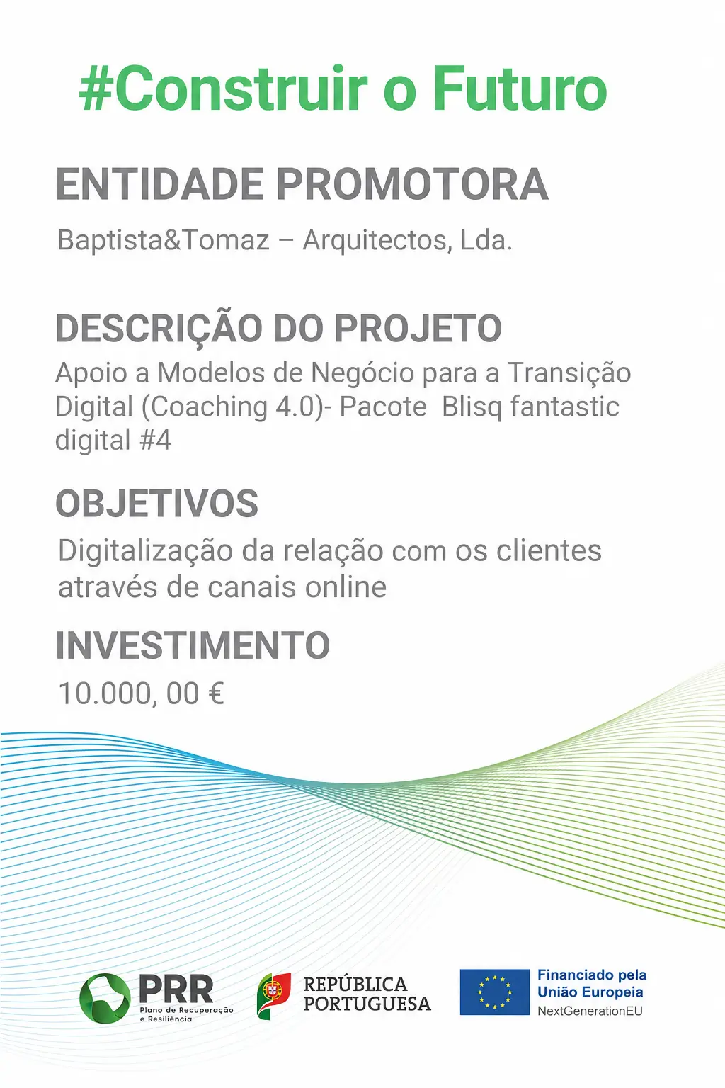 Cartaz do coaching 4.0 com indicações de financiamento